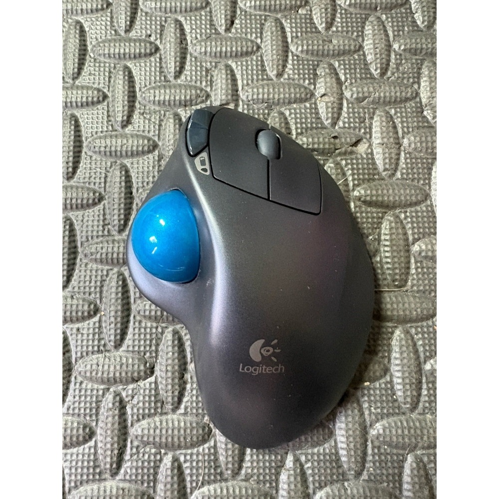 Logitech M570 Wireless Trackball Mouse Ergonomic Dark Gray Blue 810-001807
